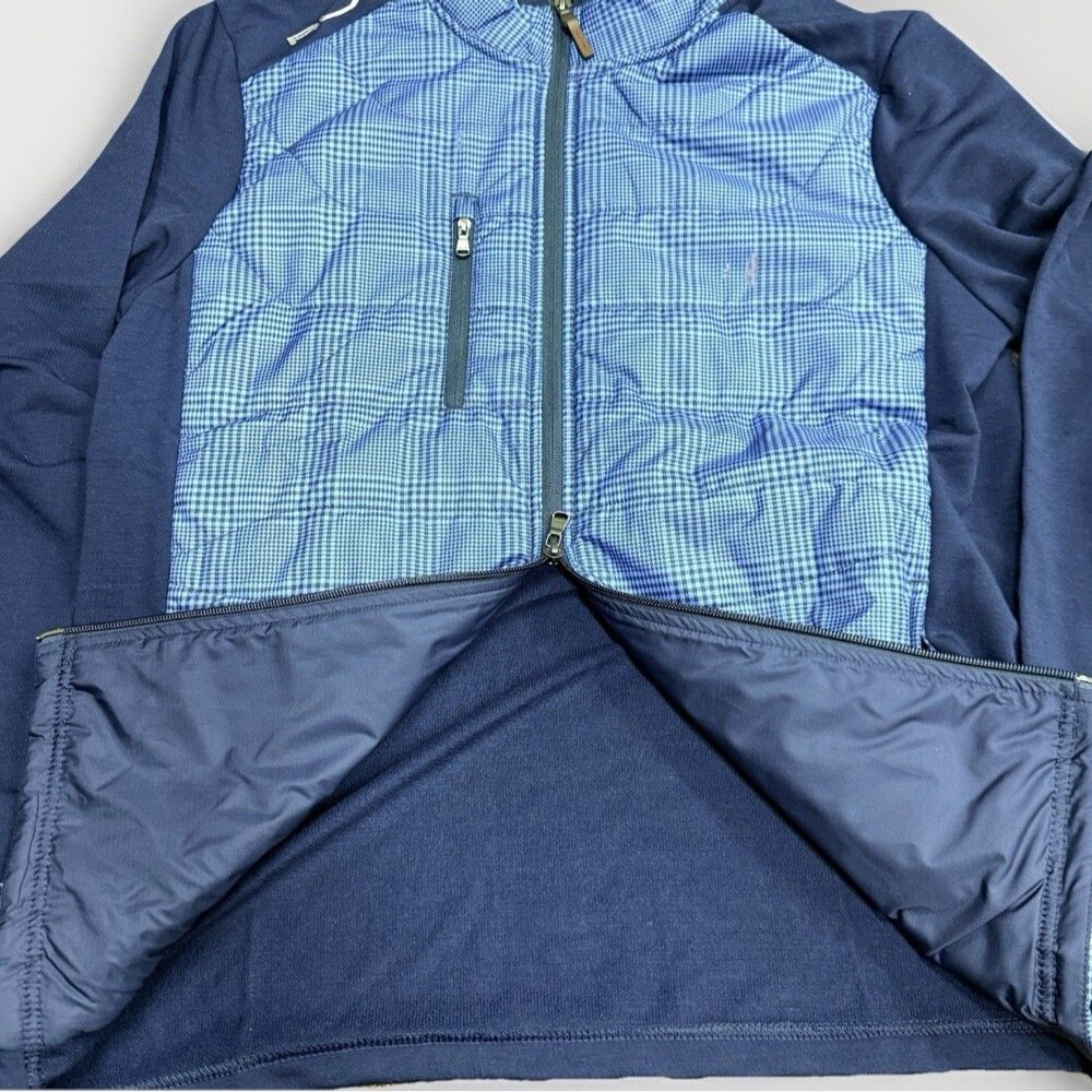 NWT RLX RALPH LAUREN Mens Medium Houndstooth Wool-Blend Quilted Jacket Blue $268 - Picture 10 of 14